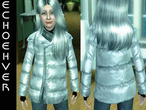Sims 3 — Echoehver Elder Winter Coat by Echoehver — Shiny warm coat for winter for ELDER. *By Request* Four recolorable