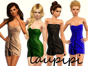 Sims 3 — Layered Dress by laupipi2 — Recolorable dress with different layers! Enjoy :)