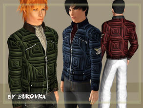 Sims 3 — Quilted Jacket Male AY by bukovka — Quilted jacket will save from the winter cold. Pockets with zippers, soft