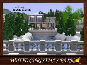 Sims 3 — evi White Christmas Park by evi — My modern park decorated for Christmas makew the perfect meeting point for