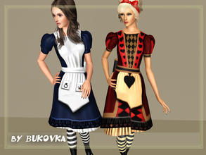 Sims 3 — Dress Alice Liddell's  by bukovka — Dress Alice (McGee's Alice). Belt dress decorated with a large bow with a