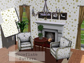Sims 3 — Snow Flake Patterns by cm_11778 — New gold snowflake patterns for your Sim Holidays!