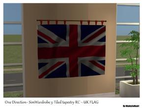Sims 2 — One Direction Flag Set #1 - UK Flag by mightyfaithgirl — UK FLAG recolor SimWardrobe\'s 3 tiled Tapestry.