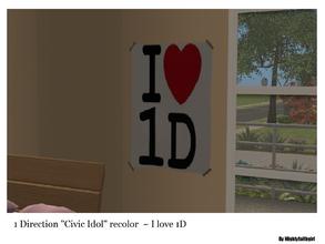 Sims 2 — One Direction Poster SET #2  -  I love 1D by mightyfaithgirl — I love 1D recolor of Maxi\'s \"Civic