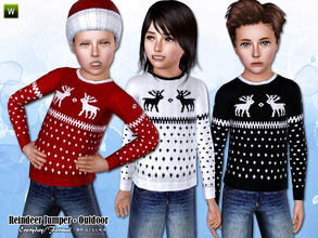 Sims 3 — ~ Reindeer Jumper ~ by lillka — Reindeer jumper for child boys. Everyday/Formal/Outdoor 3 styles/2 recolorable