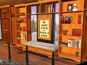 Sims 3 — Rizal Reading Nook by Majuchan — A classic, versatile reading nook set that would easily fit into your house,