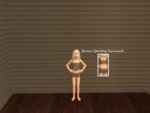 Sims 2 — [03] - Girl - Brown Sparkly Swimsuit by Xodess — This set consists of six swimsuits for your girl Child. I hope