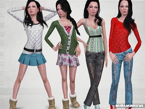 Sims 3 — Open Your Heart Set by miraminkova — This set includes some wonderful additions to your teen's closet. Don't