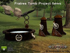 Sims 3 — Fratres World Project Tombs and Statues by TheNumbersWoman — Fantasy Steampunk built specifically for Fratres.