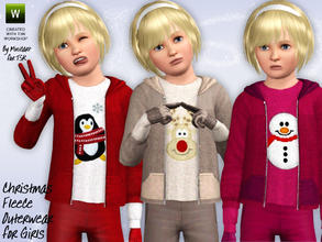 Sims 3 — Christmas/Snowflake Day Fleece by minicart — Send your little girls out to play in the snow on Snowflake Day in