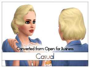 Sims 3 — Casual Hair (Converted from Open for Business) by Kiolometro — Shoulder-length hair with cute curls. Conversion