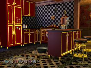 Sims 3 — Fratres - Steampunk Kitchen by ShinoKCR — Steampunkkitchen with metalornaments inspired by Fratresproject for