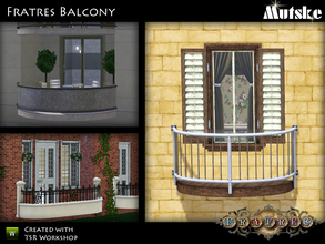 Sims 3 — Fratres Balconies by Mutske — Balconies made for Fratres. There are different types of balconies, modern as