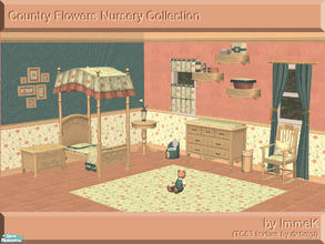 Sims 2 — Country Flowers Nursery Collection by ImmeK — A superset that combines my Country Flowers Bedroom, Dining and