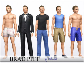 Sims 3 — Brad Pitt by Pralinesims — Brad Pitt, the handsome actor, now as a sim! For more informations about him:
