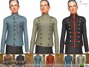 Sims 3 — Fratres - Steampunk Military Jackets (Elder) - Set100 by ekinege — This set is including 3 different type