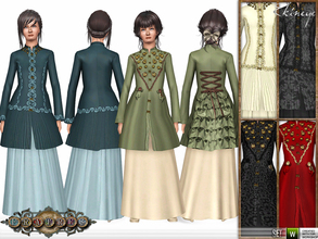 Sims 3 — Fratres - Steampunk Victorian Coat Dresses (Elder) - Set101 by ekinege — This set is including 2 different type