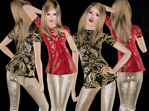 Sims 3 — 2012 Fall Trend Set by simseviyo — Extremely fall set with a beautiful gold jean and 2 tops :)