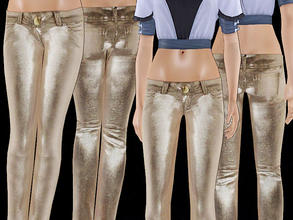 Sims 3 — 2012 Fall Trend Gold Jeans by simseviyo — I love gold jeans trend! They look extremely beautiful on everyone! I