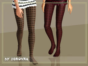 Sims 3 —  Stockings geometry female AY by bukovka — Stockings with geometric pattern. Two variants of color. Staining on