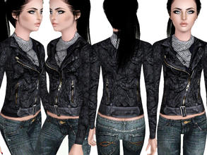 Sims 3 — Outdoor_SET_TEEN(Jackets5) by ShakeProductions — Leather jackets with scarf(Can be recorable)
