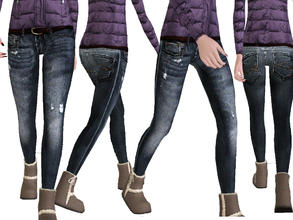 Sims 3 — Outdoor_SET_TEEN(Jeans1) by ShakeProductions — Skinny hot jeans with belts