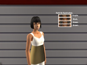 Sims 2 — Dark\'ish Eyeshadow Set. by Xodess — This set consists of four eyeshadow shades; all dark colors. Purple, Black,