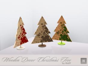 Sims 3 — Wooden Decor Christmas Tree by tifaff72 — Modern Christmas Tree. So minimalistic and cute. With my new mesh.