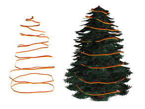 Sims 3 — Christmas Tree Garland 2012 by sim_man123 — Decorative Ribbon Garland for my my Christmas Tree 2012. Made by