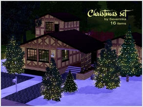 Sims 3 — Christmas Set by Severinka_ — Christmas set of 16 subjects. With this Christmas decorations you can arrange