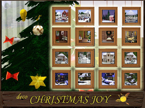Sims 3 — evi Christmas Joy by evi — A set of various small paintings with Christmas theme. All the pics used for these