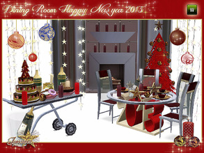 Sims 3 — Diningroom happy new year 2013 by jomsims — Modern, sophisticated with the celebrations of Christmas and New
