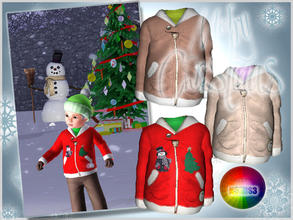 Sims 3 — Toddler Aviator Xmas Jacket by natef005 — Hi! This is an outwear for toddlers(unisex). I hope you enjoy my