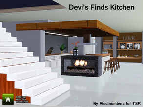 Sims 3 — Devi Finds  A Kitchen by TheNumbersWoman — Contemporary kitchen that is stylishly appropriate for the discerning