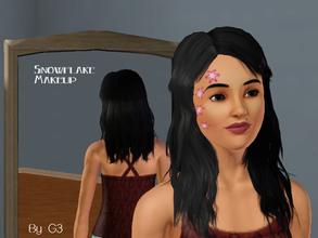 Sims 3 —  snowflakes makeup by g3rocks — perfect for the winters, snowflakes on your face ;festive fun - snowflake day