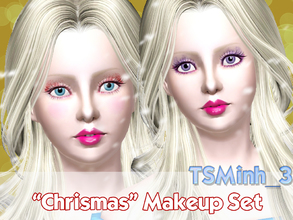 Sims 3 — Christmas Makeup Set by TsminhSims — Is your sims ready for Christmas ? Please get ready with this set :D A New