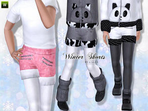 Sims 3 — ~ Winter Shorts ~ by lillka — Warm winter shorts for your child girls. Everyday/Outdoor 3 styles/2 recolorable