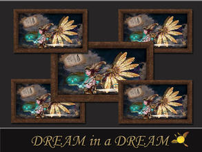 Sims 3 — evi Dream in a Dream by evi — A painting where the past, the present and the future meet . Fragments of life