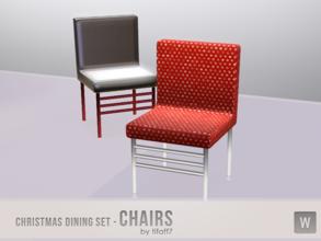 Sims 3 — Christmas Dining Set - Chair by tifaff72 — Christmas Dining Set - chair. 2 recolorable areas. Hope you'll like