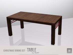Sims 3 — Christmas Dining Set - Table by tifaff72 — Christmas Dining Set - table. 2 recolorable areas. Hope you'll like