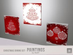 Sims 3 — Christmas Dining Set - Paintings by tifaff72 — Christmas Dining Set - paintings. Paintings with christmas balls