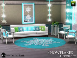 Sims 3 — Decor Set Snowflakes by fantasticSims — Celebrate the season with this festive decor set. Three different