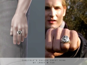 Sims 3 — The Twilight Saga - Carlisle's Cullen Crest Ring by lmway2 — Carlisle's Cullen crest ring, as worn by Peter