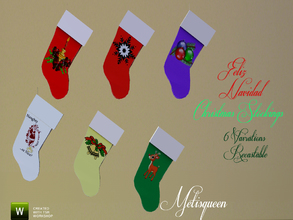 Sims 3 — FelizNavidadStockings by metisqueen2 — Deck your halls with holiday cheer with these festive Christmas