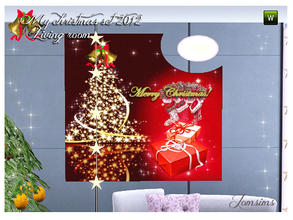 Sims 3 —  stickers christmas set 2012 living room by jomsims —  stickers christmas set 2012 living room