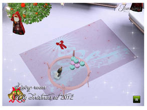 Sims 3 — christmas rug my  christmas set 2012 living room by jomsims — christmas rug my christmas set 2012 living room