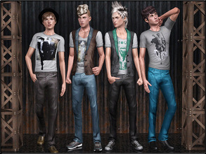Sims 3 — MaleFashionSet3 by Shojoangel — Hi...set included a shirt, vest with shirt and pant...recolorable...Enjoy and