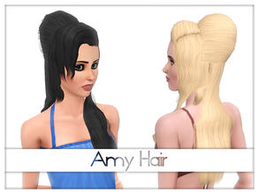 Sims 3 — Amy Winehouse Hair by Kiolometro — Amy Winehouse hairstyle. Famous beehive and careless curls.