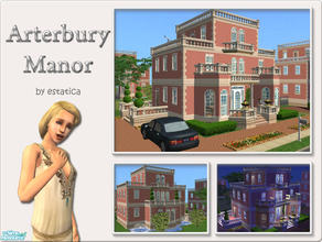 Sims 2 — Arterbury Manor by estatica — This elegant manor was built for high society sims who can no longer afford big