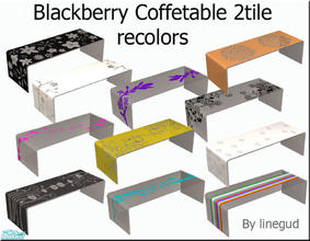 Sims 2 — Blackberry - 2 tile coffetable recolors by linegud — 11 new recolors for my blackberry coffetable. Some of the